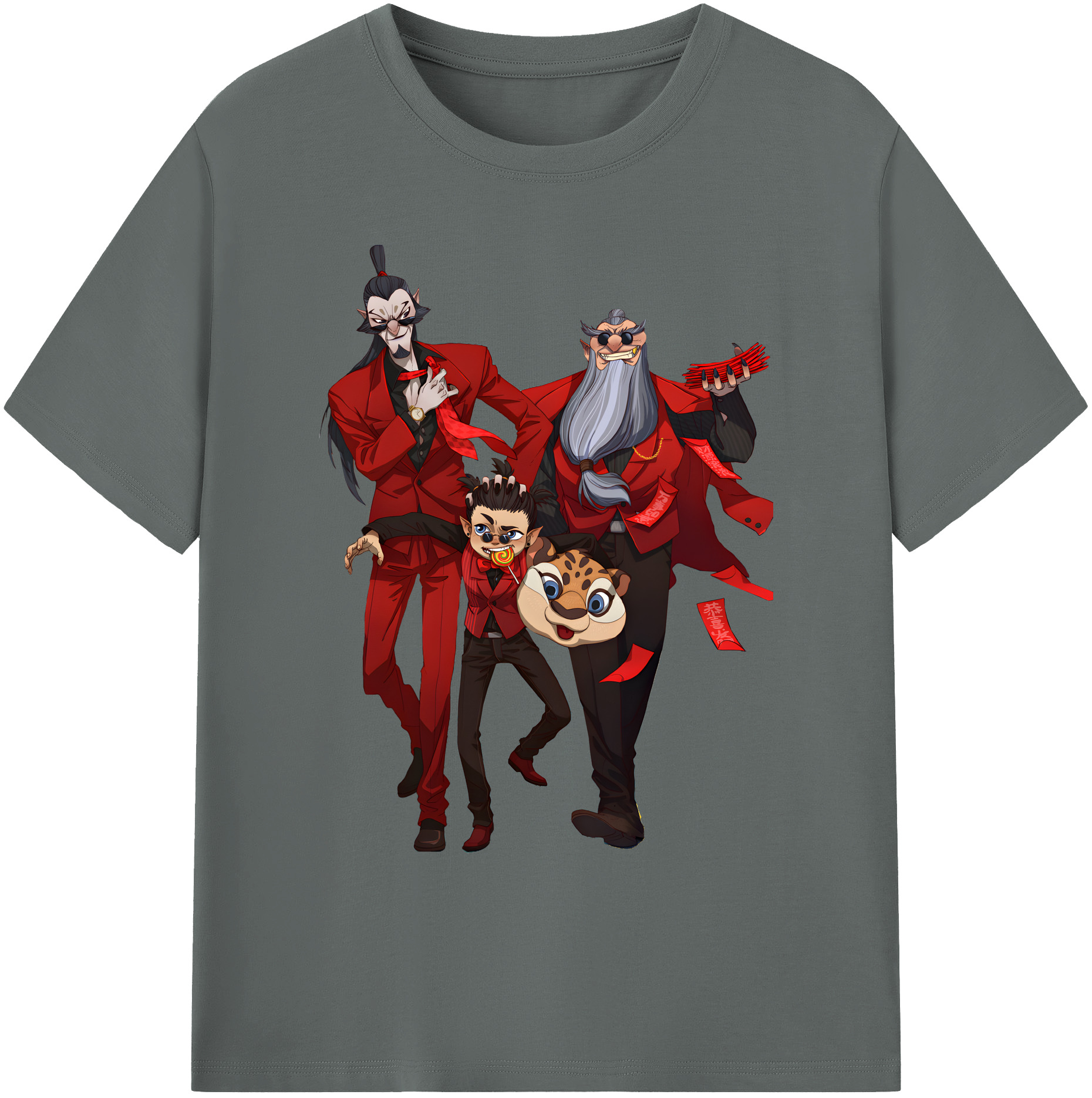 （画像用） Ne Zha 2 ナタ 魔童の大暴れ 綿100％ メンズ半袖Tシャツ｜肌触りやわらか＆通気性